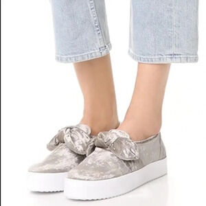 REBECCA MINKOFF STACEY VELVET STUDDED SLIP-ONS